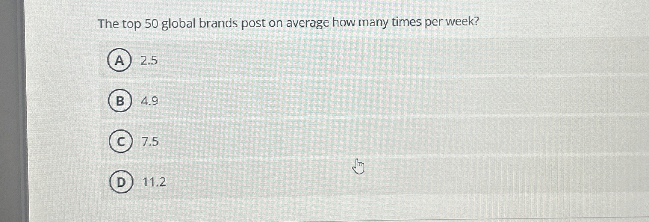 Solved The top 50 ﻿global brands post on average how many