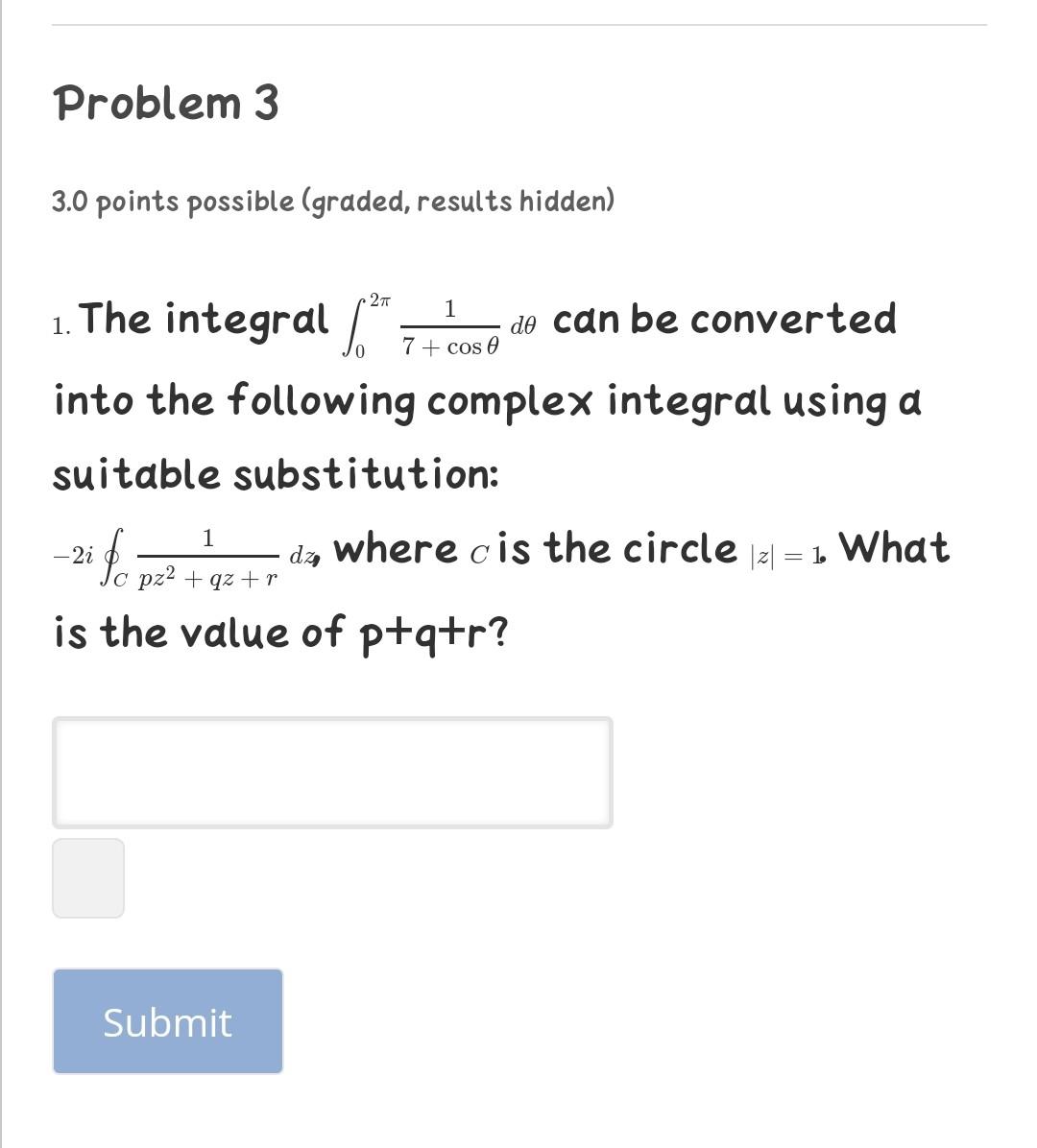 Solved Problem 3 3.0 points possible (graded, results | Chegg.com