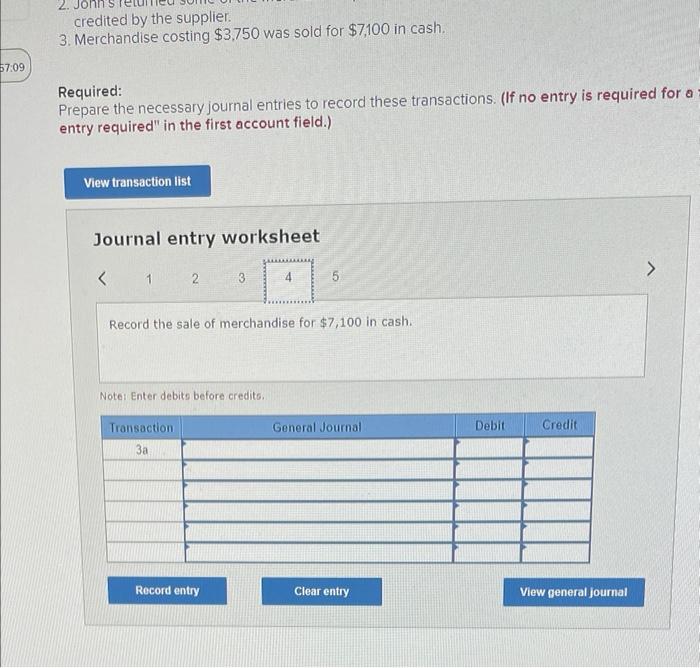 Solved John's Specialty Store uses a periodic inventory