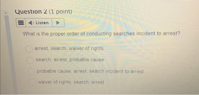What is the proper order of conducting searches | Chegg.com