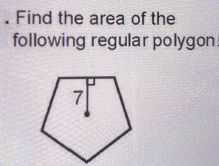 find the area of the regular polygon below