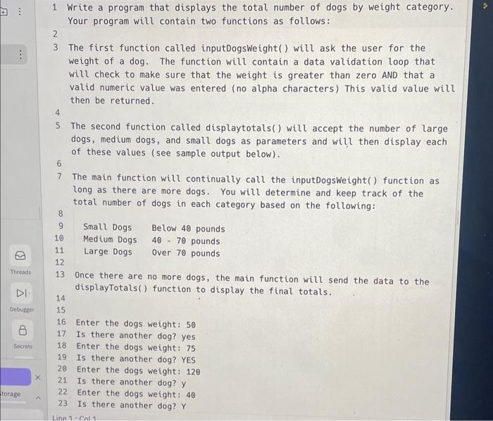 Solved 1 Write a program that displays the total number of | Chegg.com
