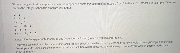 Solved Write a program that prompts for a positive integer | Chegg.com