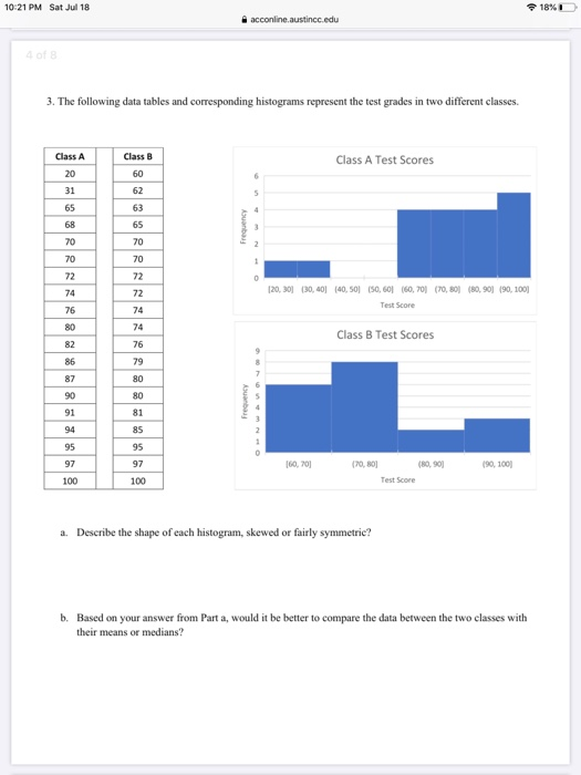 Solved 10:21 PM Sat Jul 18 18% Acconline.austincc.edu Of 3. | Chegg.com