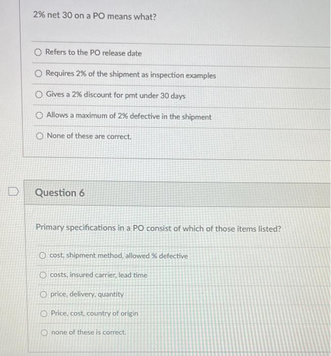 Solved 2 net 30 on a PO means what? Refers to the PO