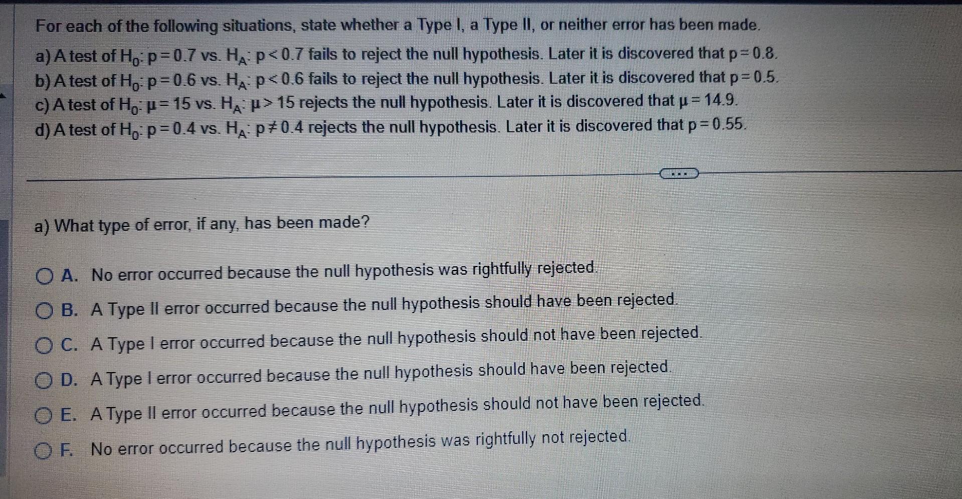 Solved For Each Of The Following Situations, State Whether A | Chegg.com