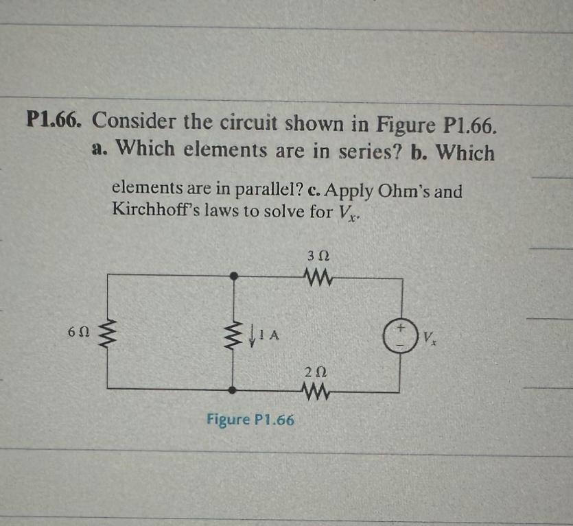 Solved P1.66. ﻿Consider the circuit shown in Figure P1.66.a. | Chegg.com