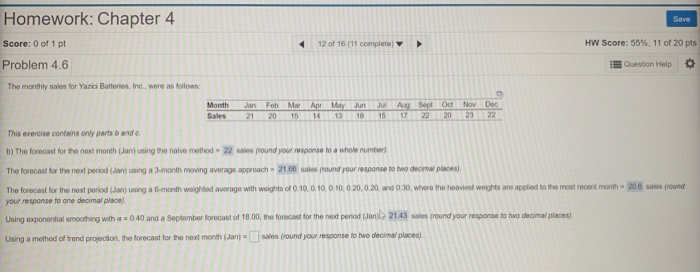 Solved Homework: Chapter 4 Save Score: 0 of 1 pt 12 of 16 | Chegg.com