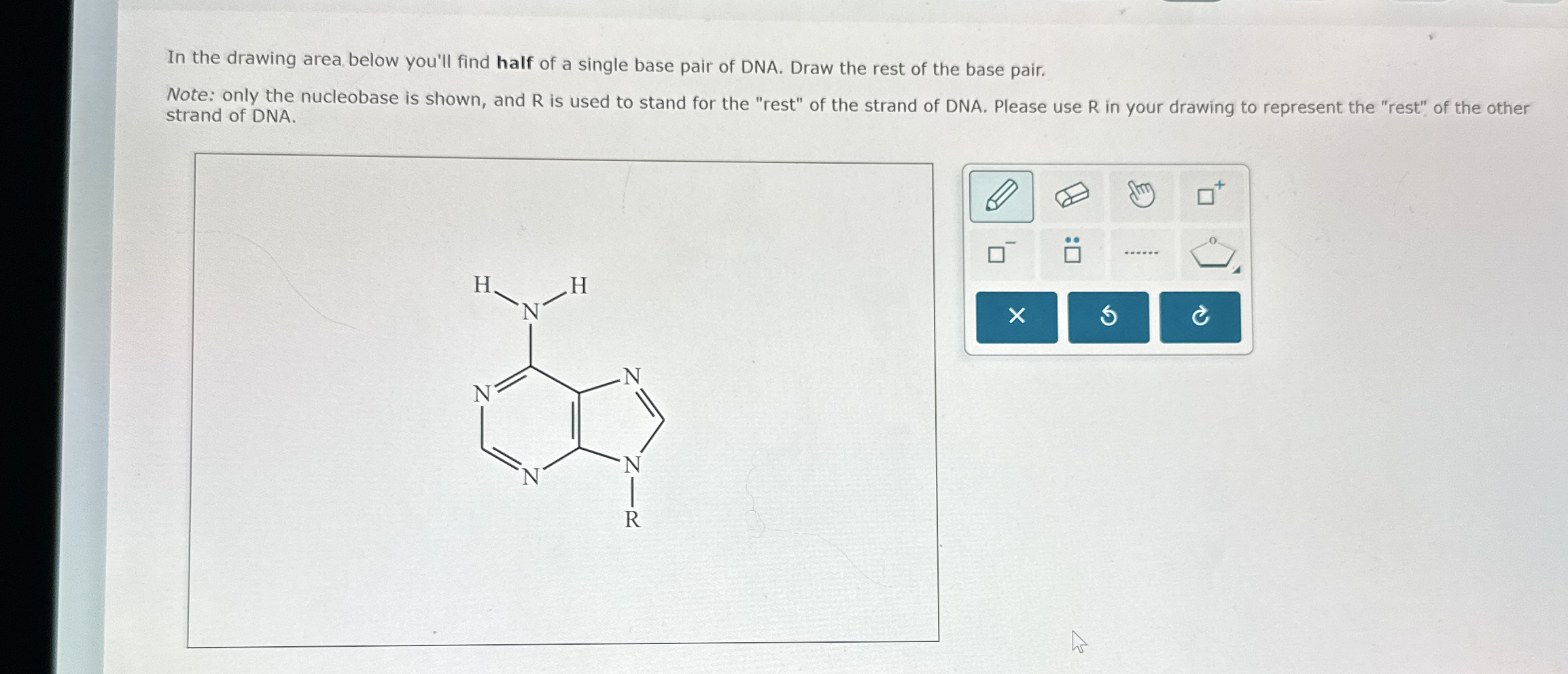 Solved In the drawing area below you'll find half of a | Chegg.com