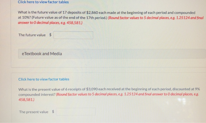 Solved Click here to view factor tables What is the future | Chegg.com