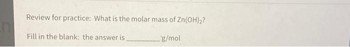 find the molar mass of zn c2h3o2 2
