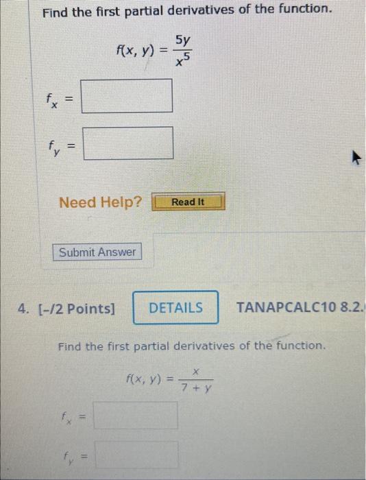 Solved Find the first partial derivatives of the function. | Chegg.com