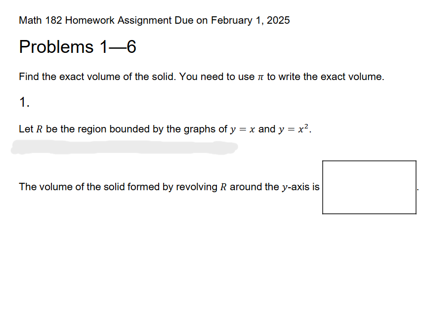 Math 182 ﻿Homework Assignment Due on ﻿February | Chegg.com