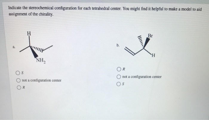 Solved Indicate the stereochemical configuration for each | Chegg.com