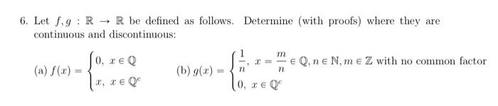 Solved 6 Let F G R→r Be Defined As Follows Determine With