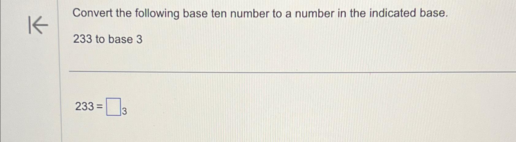 convert 27 base 10 to another number in base 3