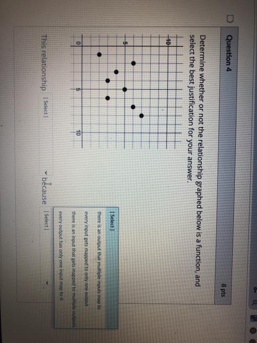 Solved D Question 4 8 pts Determine whether or not the | Chegg.com