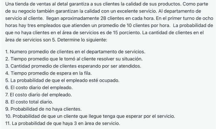 Una tienda de ventas al detal garantiza a sus clientes la calidad de sus productos. Como parte de su negocio también garantiz