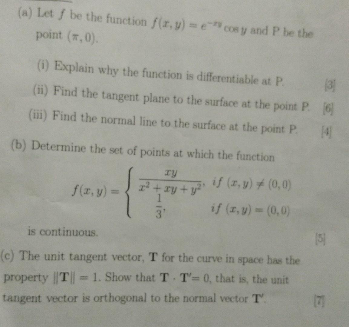 Solved (a) Let F Be The Function F(x,y)=e−2ycosy And P Be | Chegg.com