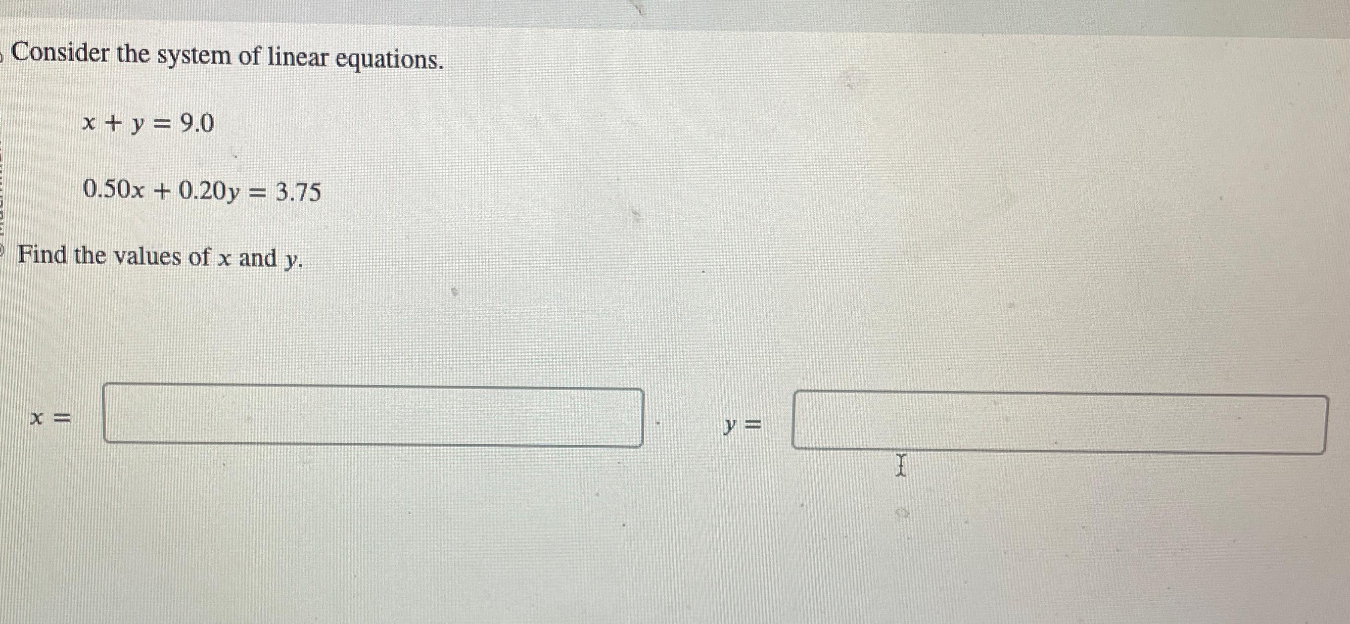 Solved Consider The System Of Linear | Chegg.com