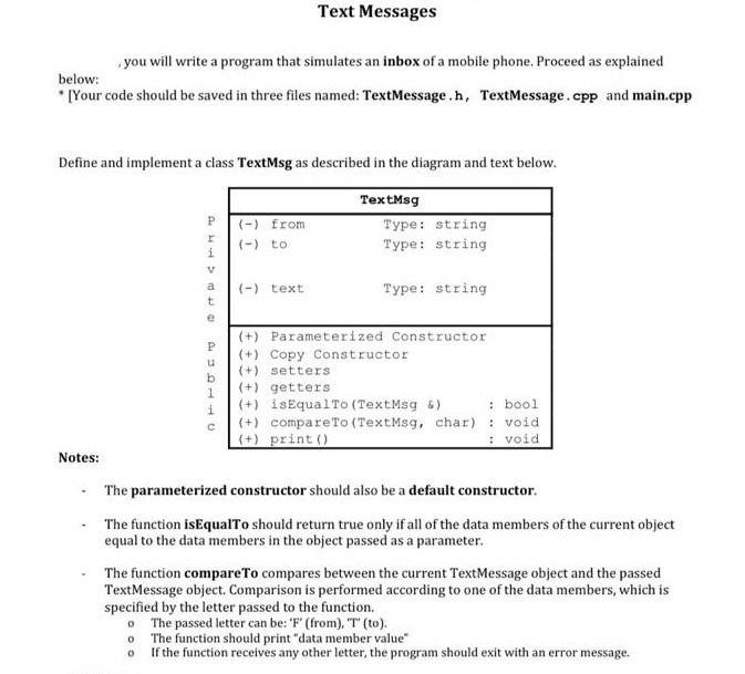 Solved Text Messages you will write a program that simulates | Chegg.com
