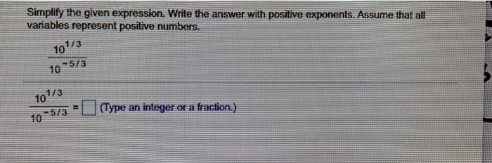 Solved Simplify the given expression. Write the answer with | Chegg.com