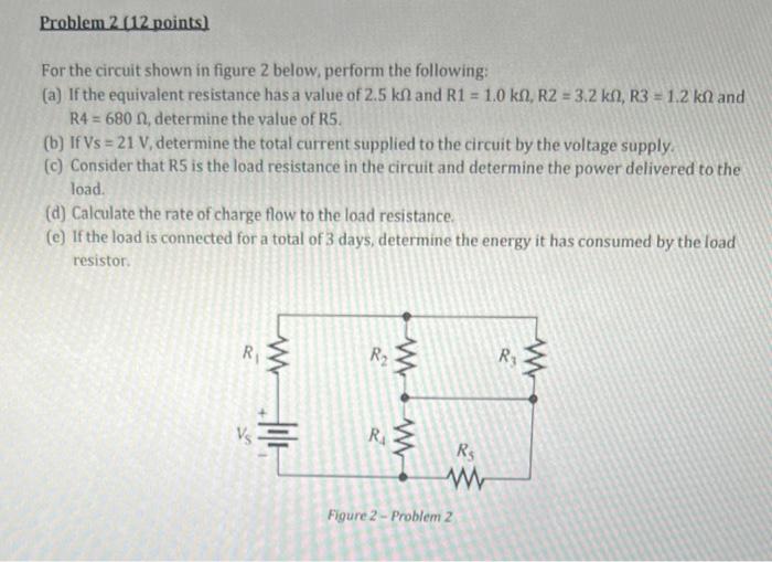 Solved Problem 2 (12 Points) For The Circuit Shown In Figure | Chegg.com