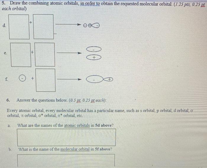 Solved Draw the resulting molecular orbitals (to the right) | Chegg.com