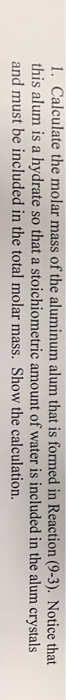 aluminum molar mass