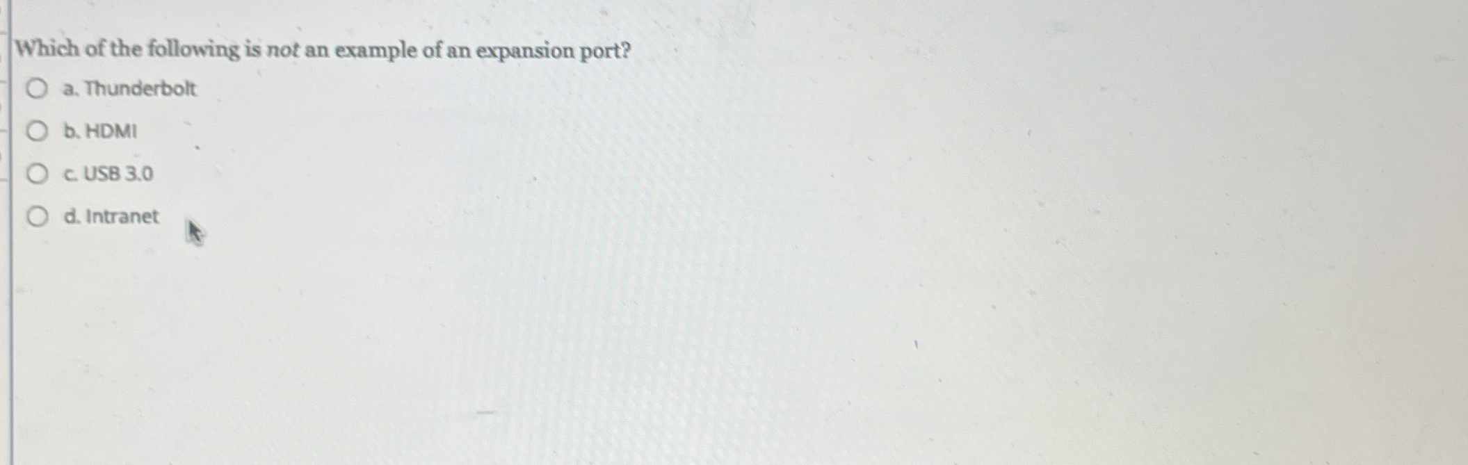 Solved Which of the following is not an example of an