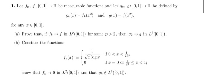 In 0 N Let Fr Cl 0 1 Be A Sequence Of M Chegg Com