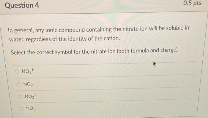 sodium nitrate a water soluble ionic compound is an example of a
