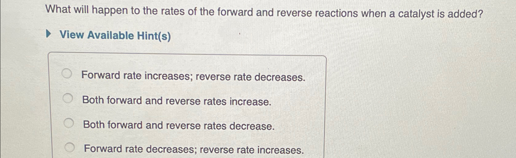 Solved What will happen to the rates of the forward and | Chegg.com