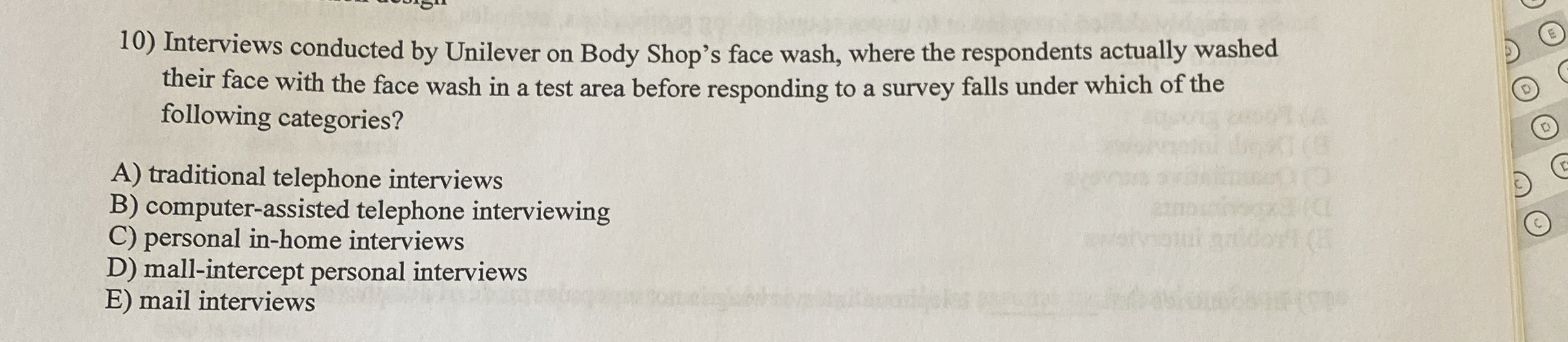 Solved Interviews conducted by Unilever on Body Shop's face