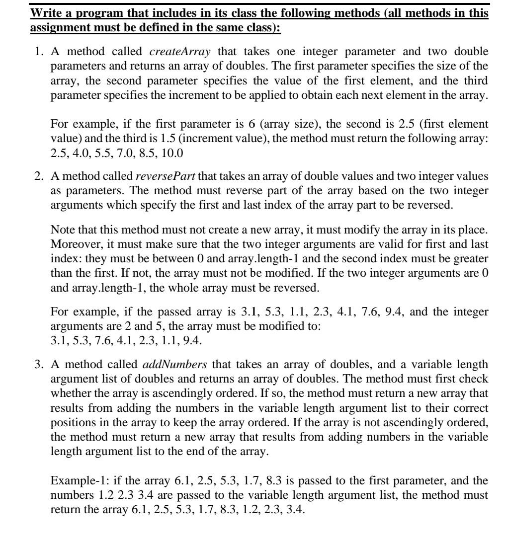 Solved Write a program that includes in its class the | Chegg.com
