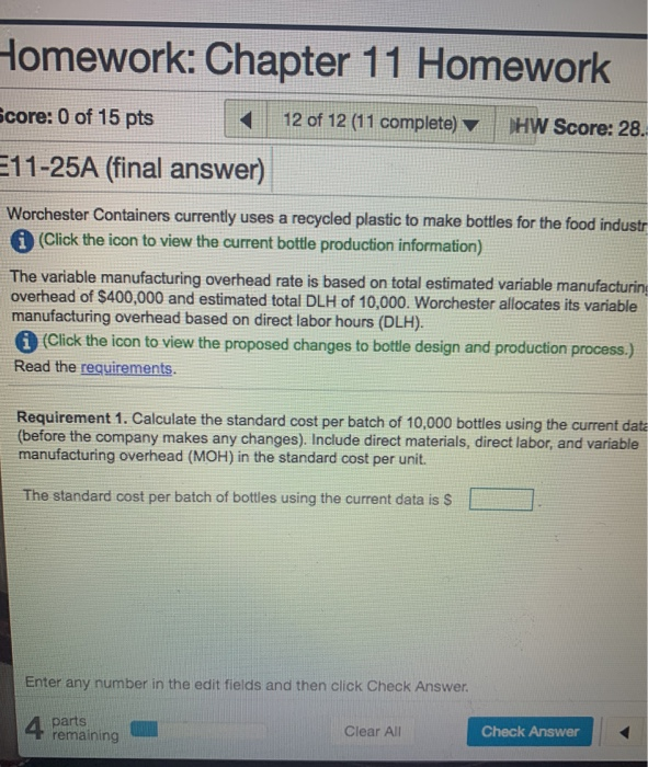 Solved Homework: Chapter 11 Homework Score: 0 of 15 pts 12 | Chegg.com