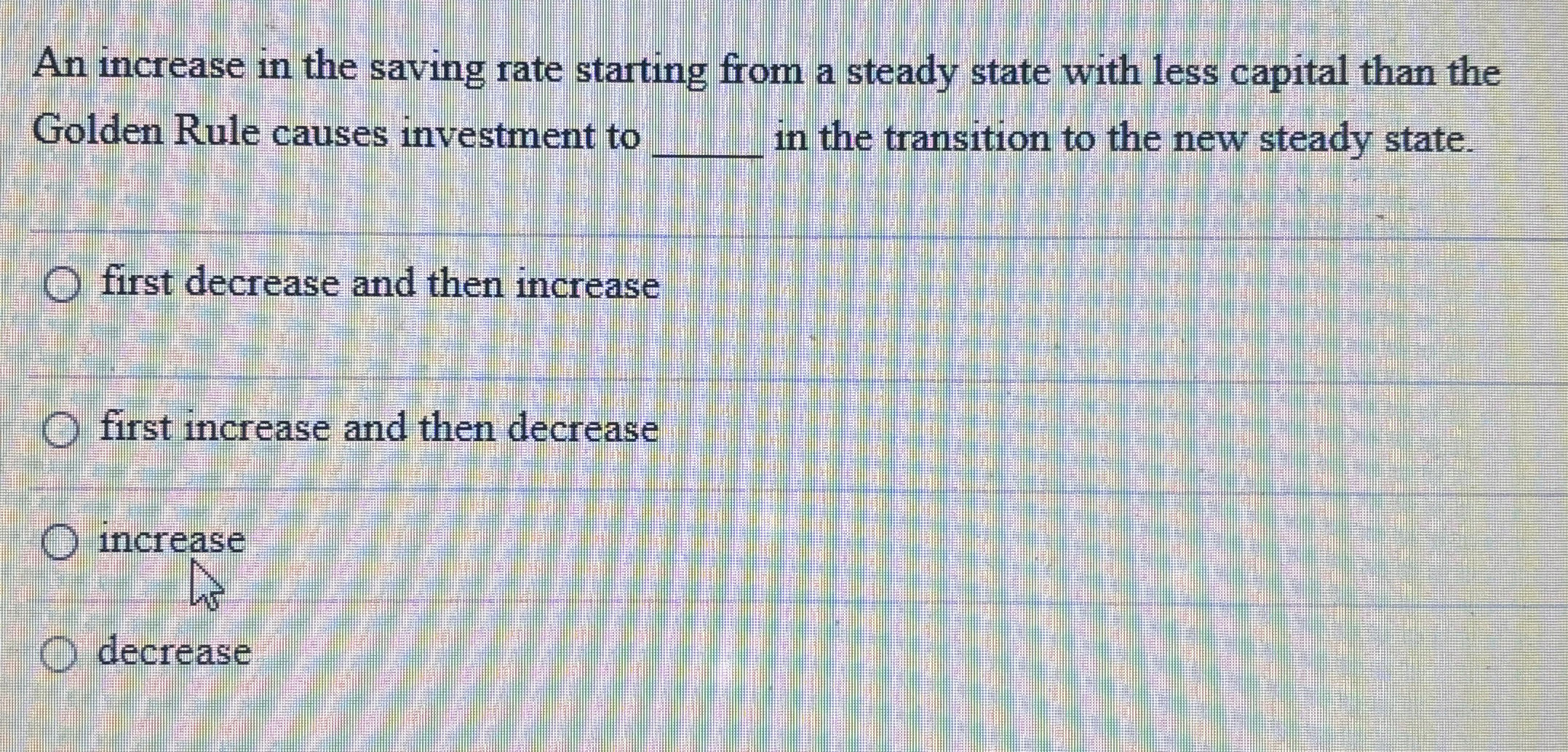 Solved An increase in the saving rate starting from a steady | Chegg.com