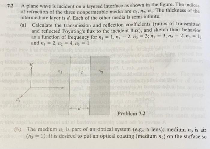 Solved .2 A plane wave is incident on a layered interface as | Chegg.com