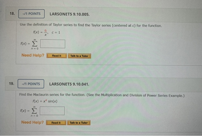 Solved -/1 POINTS LARSONET5 9.10.005. Use the definition of | Chegg.com