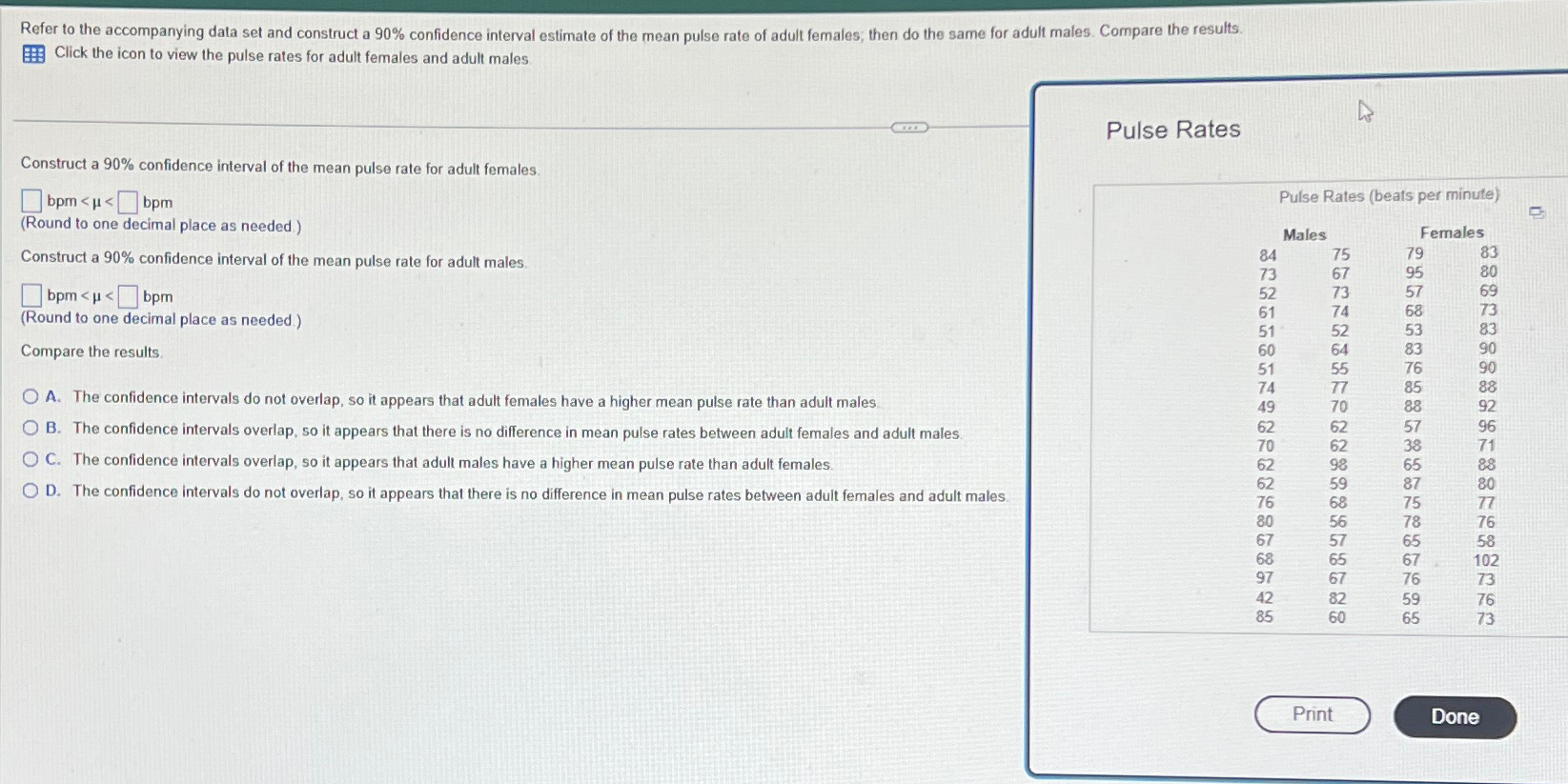 Solved Refer to the accompanying data set and construct a | Chegg.com