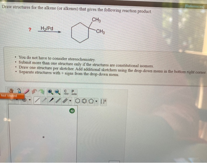 Solved [References] Draw Structures For The Alkene (or | Chegg.com