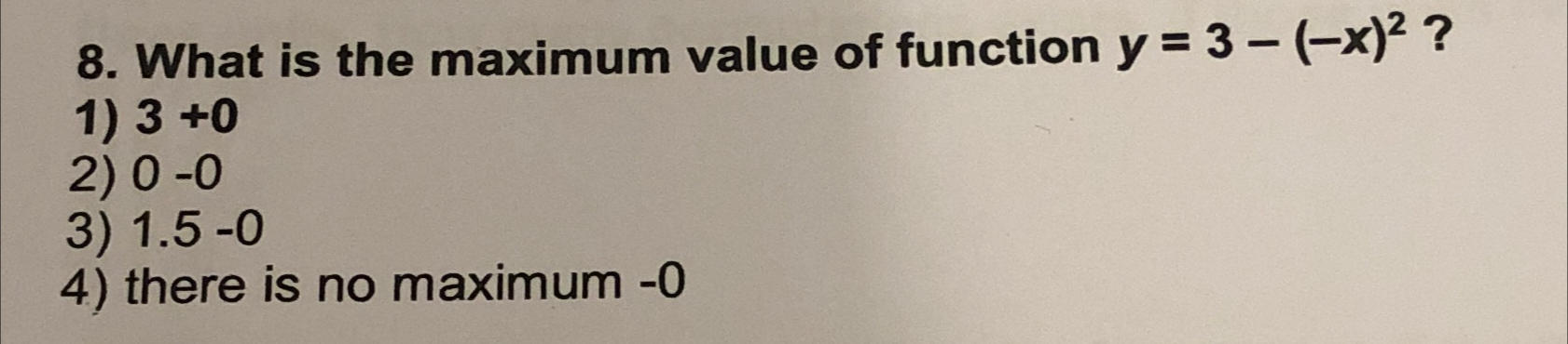 Solved What is the maximum value of function | Chegg.com