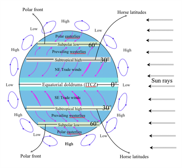polar easterlies diagram