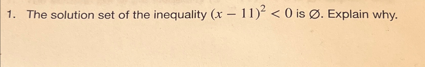 Solved The solution set of the inequality (x-11)2