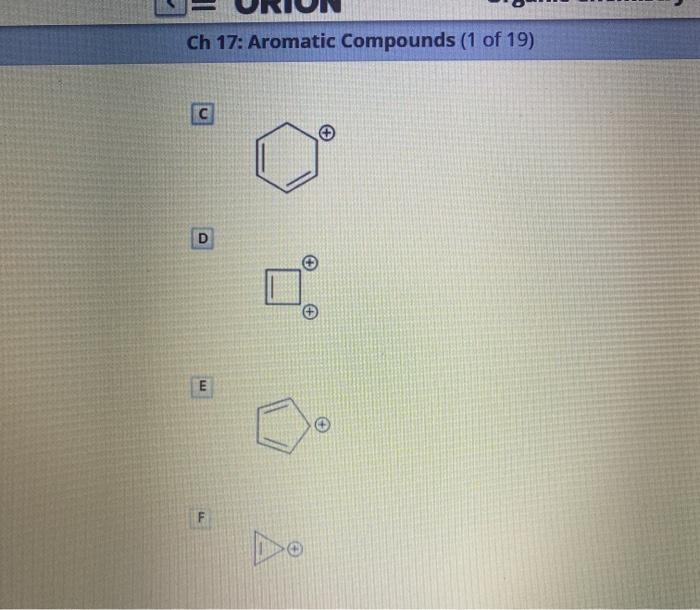 Solved Ch 17: Aromatic Compounds (1 Of 19) Q 17.1: Identify | Chegg.com