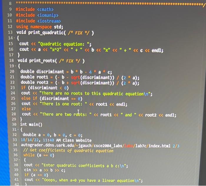 Solved Step 1: Copy this program into your C++program | Chegg.com
