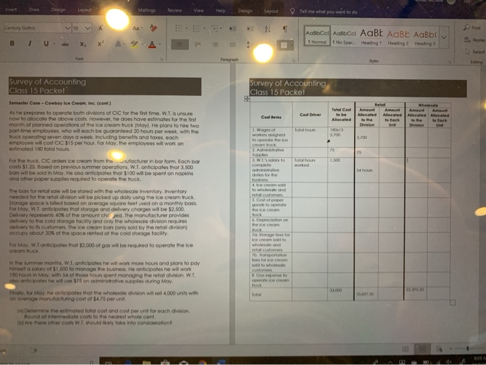 M Review View H Elp Design Layout 0 Tell Me What Y Chegg Com