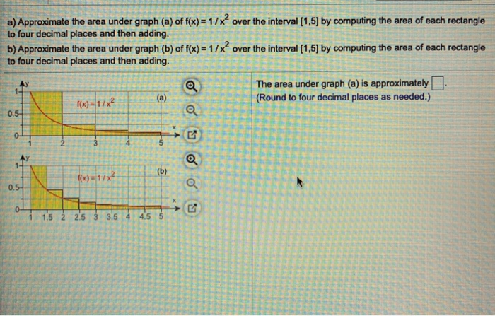 Solved land and a) Approximate the area under graph (a) of | Chegg.com