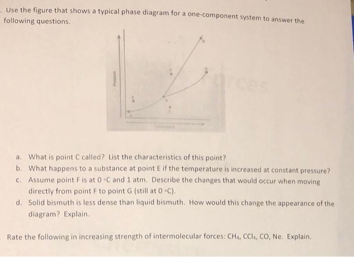 Solved Use the figure that shows a typical phase diagram for | Chegg.com