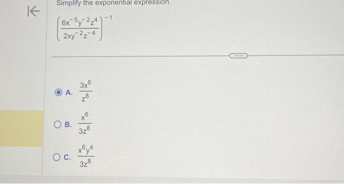 Solved Simplify the exponential expression. | Chegg.com